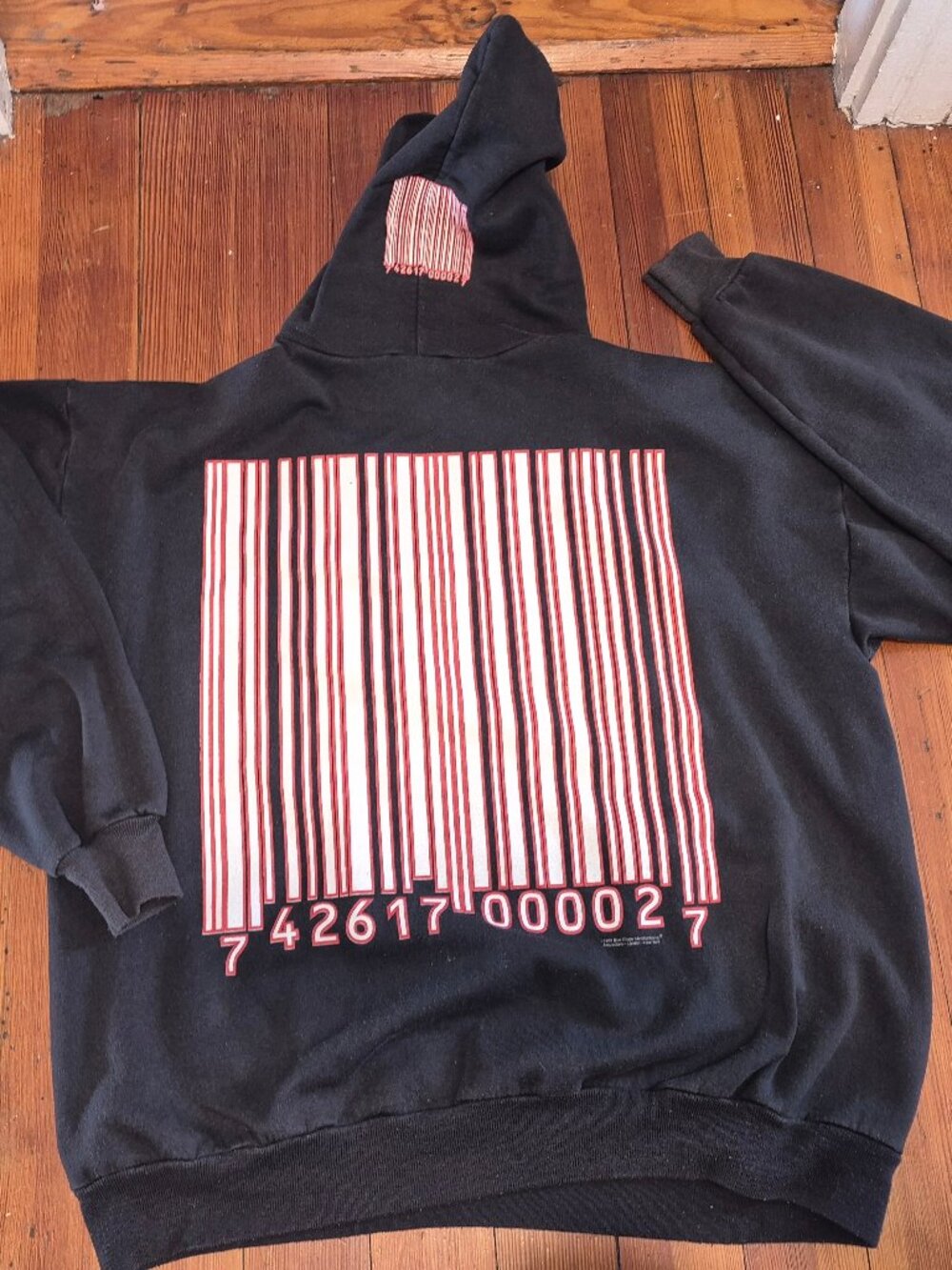 Vintage 1999 Slipknot Barcode Hoodie Blue Grape Merch [Sz XL]